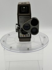 Vintage Bell & Howell 333 8mm Movie Camera | 3-Lens Turret Sun Dial | AS-IS Prop