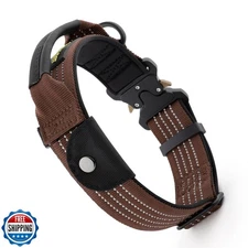 Plutus Pet Tactical Dog Collar with Tracker Packet for AirTag, Adjustable Ref