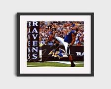 Football Autograph Print - Ray Lewis - Endzone King Celebration