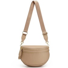 Kattee Crossbody Bag Bum Bags for Women, Leather Fanny Packs Belt Bag, Spacio...