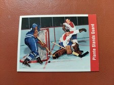 1994 Parkhurst Missing Link 1956-57 #161 Plante Stands Guard Hockey Card