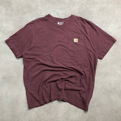 Carhartt T-Shirt Herren Large Workwear Loose Fit Pocket Tee, Burgundy Red