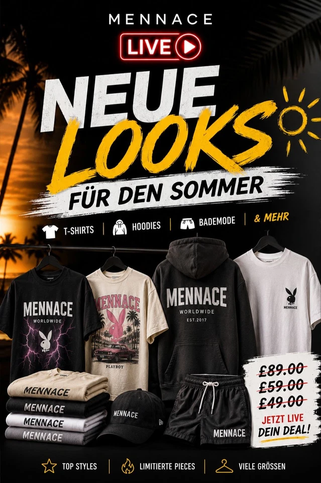 Neue Looks für den Sommer☀️ T-Shirts • Hoodies • Bademode • Streetwear