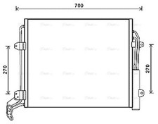 AVA Aircon Condenser VNA5324D for VW SHARAN (2010) 1.4 TSI/TSI BLUEMOTION etc