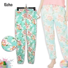 NWT Echo Women's Size L Soft Cozy Elastic Waist Joggers Pajama Pants Only
