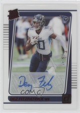 2021 Panini Clearly Donruss Rated Rookie Red 28/49 Dez Fitzpatrick #83 Auto 05lb