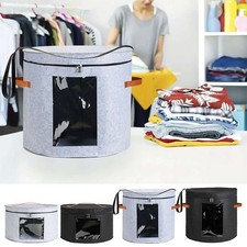Cowboy Straw Hat Storage Box Stackable Round Brim Hats Travel Organizer Toy Bin