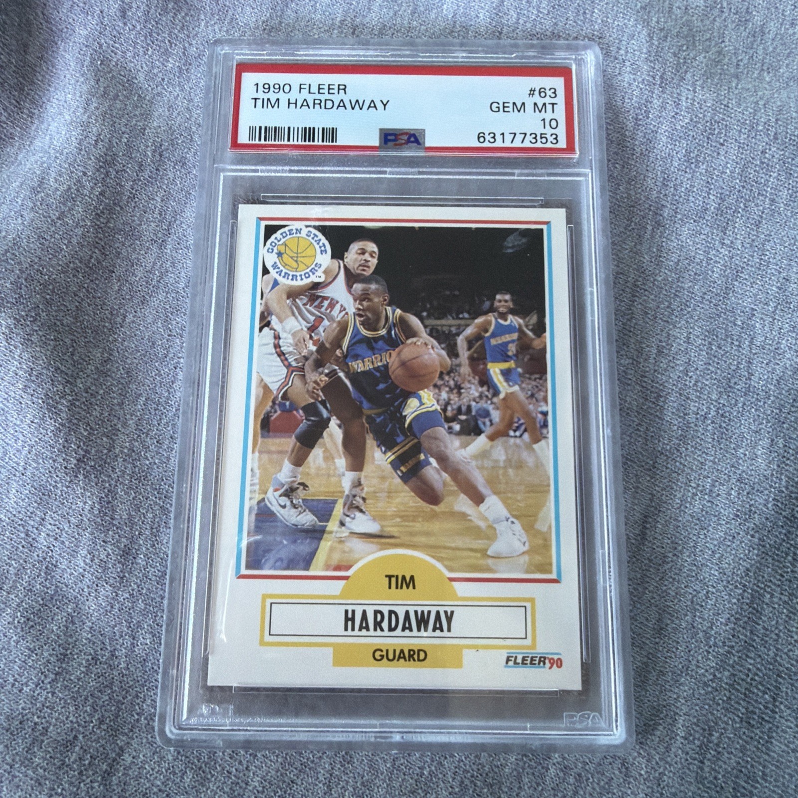 1990-91 Fleer Tim Hardaway #63 (RC) PSA 10