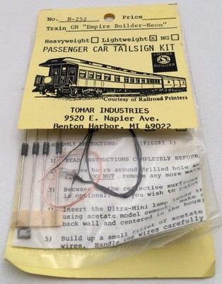 Tomar Industries N-252 N Light Weight Passenger Car Tail sign Kit GN