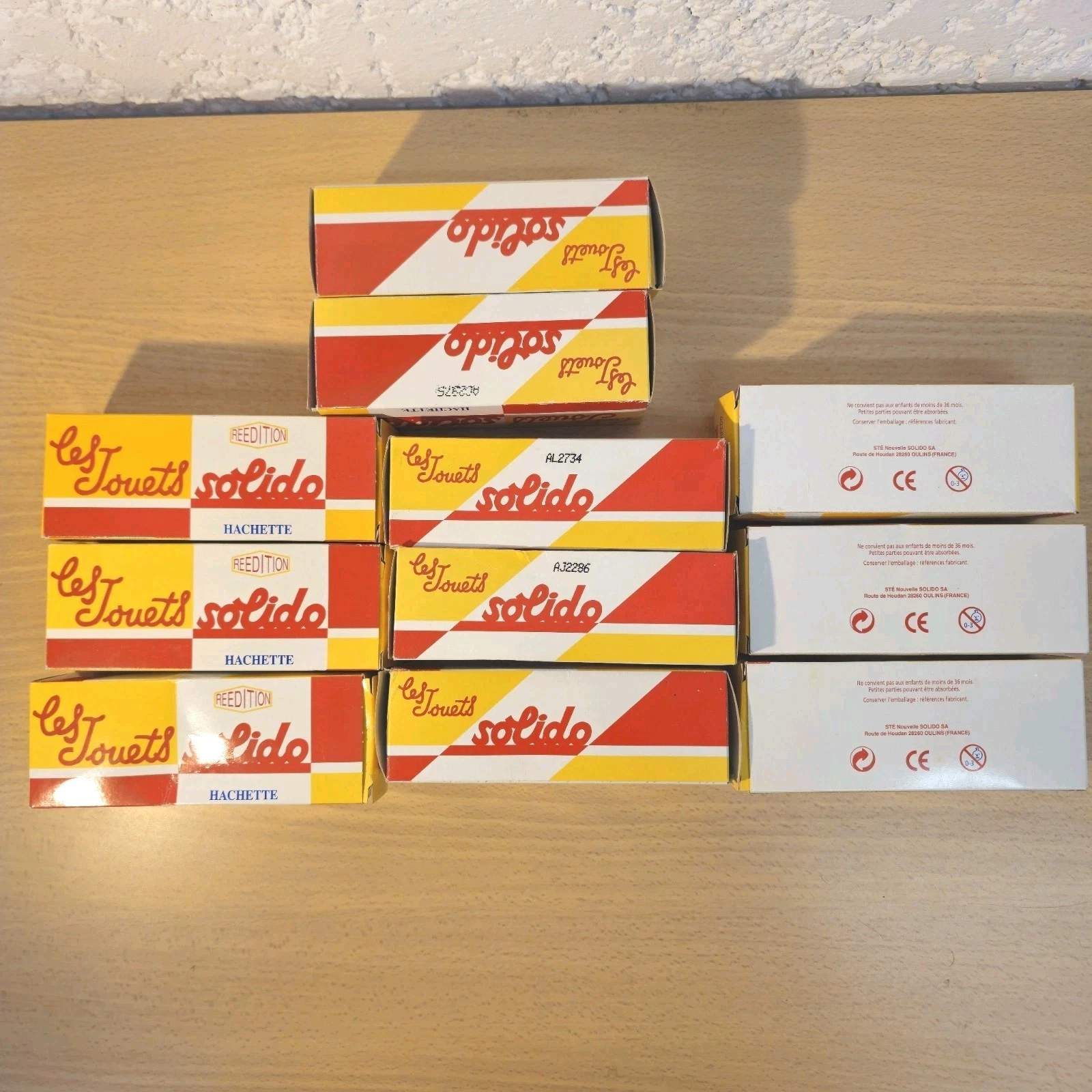 Lot 11 Boîtes Vides Voitures Miniatures Solido Les Jouets Hachette