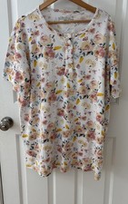 Vermont Country Store Floral XL Nightgown Nightshirt Cotton Cottagecore Granny