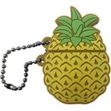 Digital Energy World USB Flash Drive 16GB Rubber Pineapple Keychain 