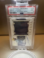 2024 National Treasures Colossal Material Auto /49 Junior Caminero PSA 9 Pop 1