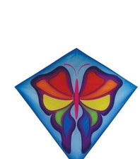 In The Breeze Butterfly Diamond Kite, 30" x 30", Colorful 2-12 In Tails 2907 