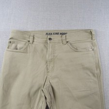 Duluth Trading Flex Fire Hose Pants 36x34 Relaxed Fit Workwear Khaki