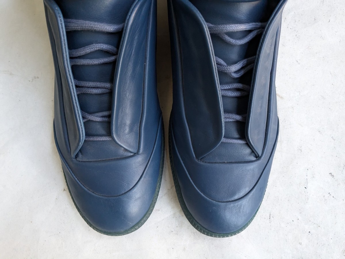Maison Margiela Future Blue Men 13 46 Leather High Top Sneakers