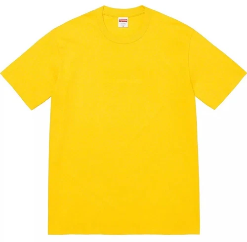 Taille Medium T shirt homme Supreme jaune pré rétréci 100% coton