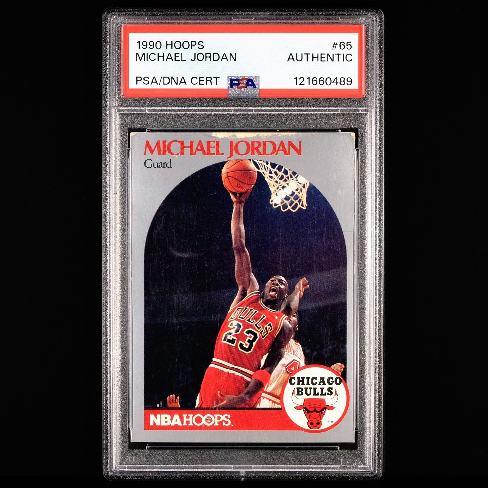 1990 Hoops Basketball 🔥 Michael Jordan #65 On Card Autograph 🔥 PSA AUTO view 3