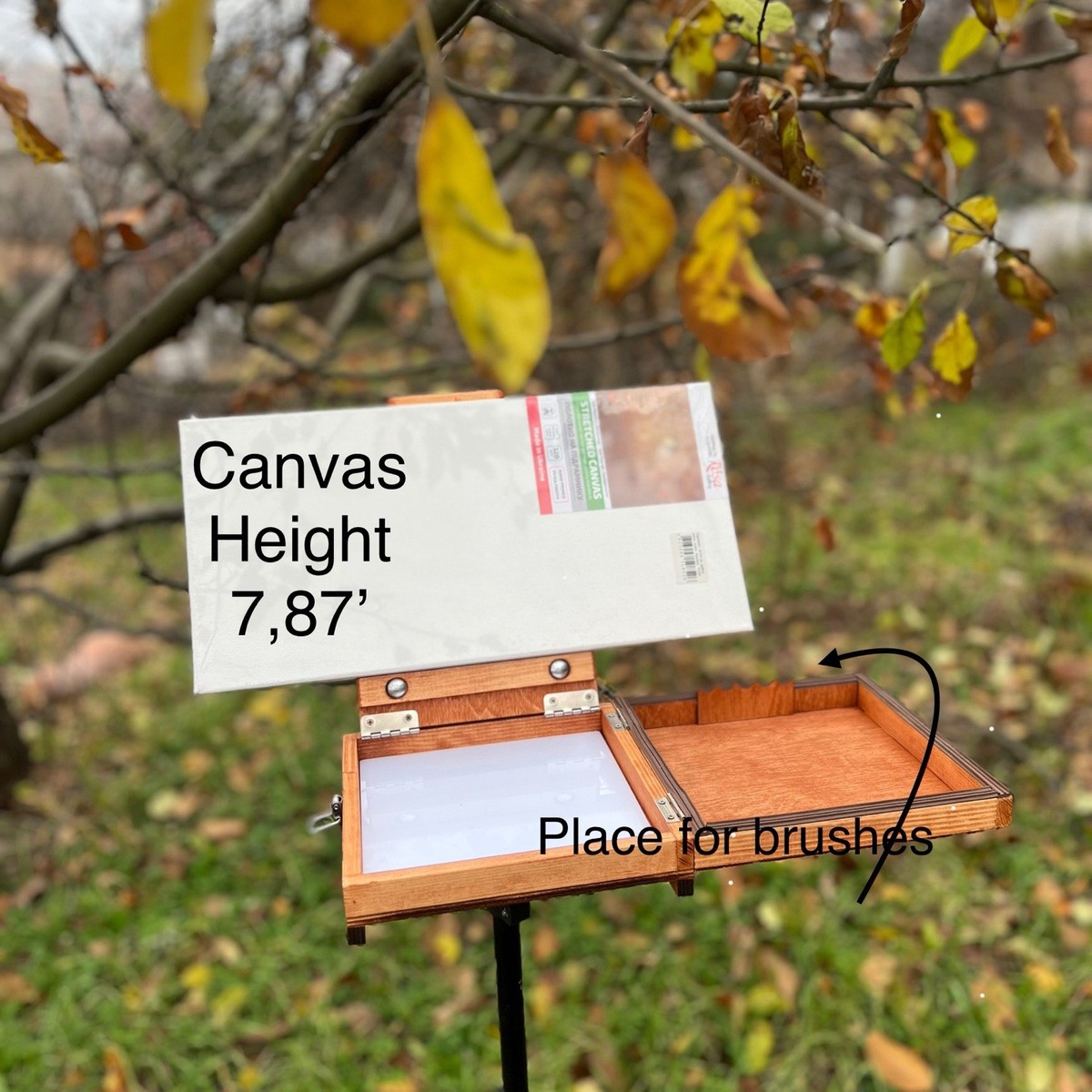YSHC ART Plein Air Pochade Box - 17x13.7x5.2 Inch Portable Watercolor & Painting Easel Case With Tripod - View #3