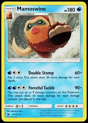 Mamoswine Rare SM - Crimson Invasion 21/111 NM