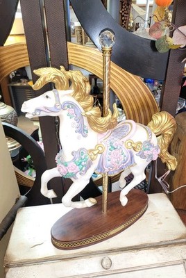 🎠💗🎠HOUSE OF FABERGE IMPERIAL ROSE CAROUSEL HORSE FRANKLIN MINT