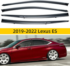 4Pcs Smoke Tint with Chrome Trim outside Mount Tape On/Clip on Style PVC Sun Rai