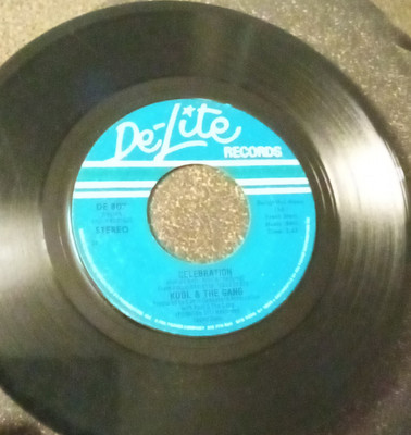 Kool & The Gang Celebration / Morning Star 7'' 45 RPM Black Vinyl R&B De-Lite