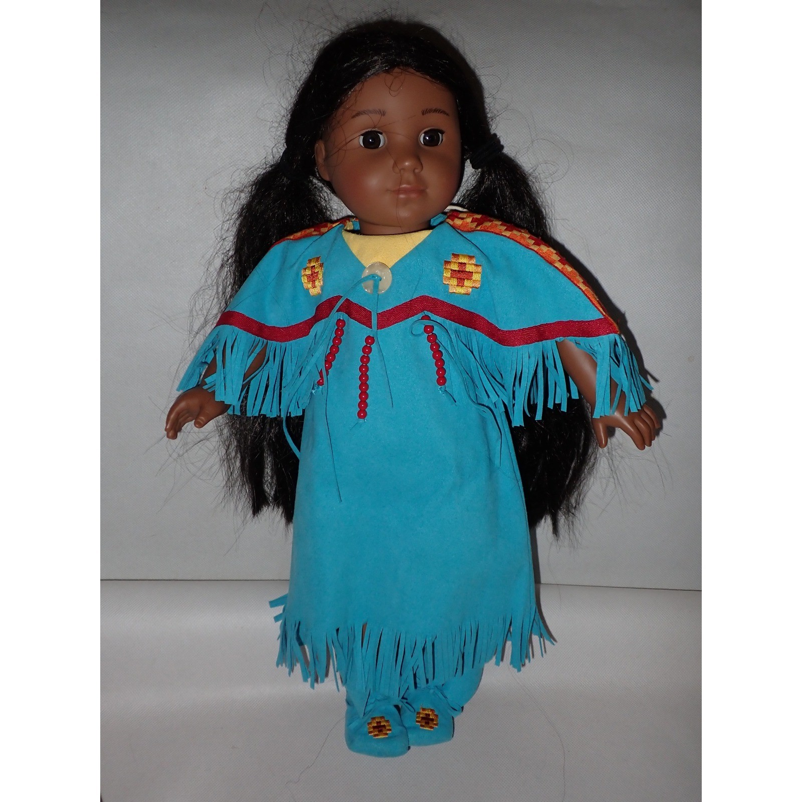American Girl Kaya Doll in Blue Pow Wow Outfit 18" No Braids