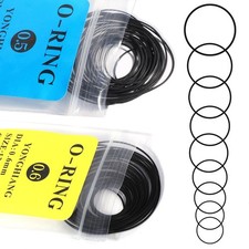 Gtziqa O Ring Watch Gasket, 53 Pcs 0.5/0.6 mm Waterproof Rubber Black