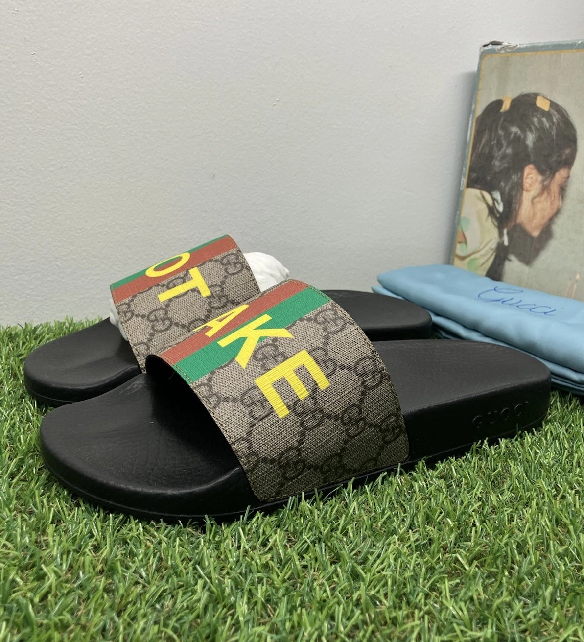 Taille 7 G (7,5 US)   Gucci GG Supreme Slide « Fake/Not »   NEUF !