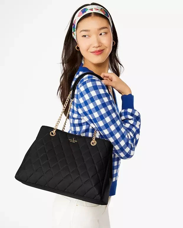 Bolso de Mano Kate Spade Carey Acolchado Negro Nuevo con Etiquetas Foto 2 de 4