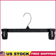 Durable Plastic Pants Skirt Hangers 10 Pack Swivel Hook Break Resistant Storage