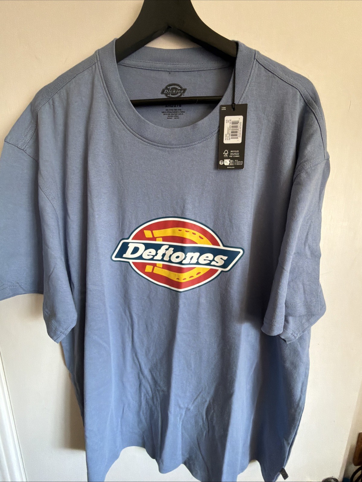 Dickies X Deftones Blue Band T-shirt Collab 2XL See Description
