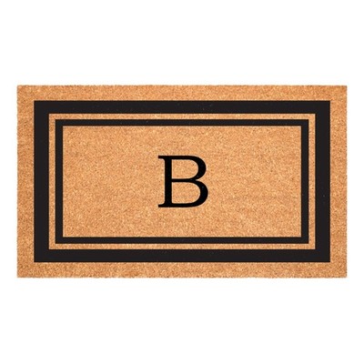 Calloway Mills 152962436B Black Border 24'' x 36'' Monogram Doormat, (Letter B)