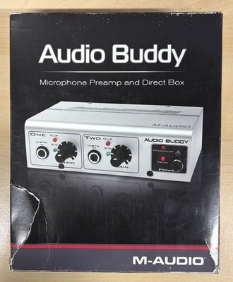 M-Audio MIDIMAN AUDIO BUDDY Dual Mic Preamp/ Direct Box DI - Untested Powers On