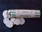 Roll of 50 Roosevelt Silver Dime Coins