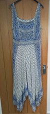 Monsoon Handkerchief Hem Dress Size L.