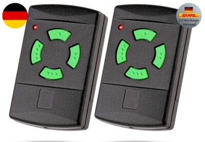 2 Stück Garagentor Handsender für green buttons Hormann HSM4 26,975MHz