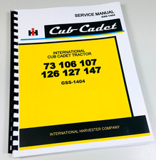 International Cub Cadet 73 106 107 Lawn Mower Garden Tractor Service Shop Manual