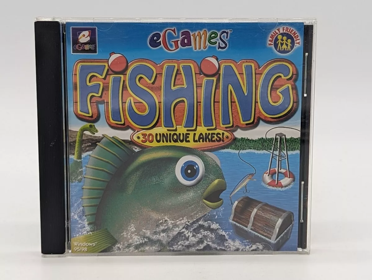 eGame Fishing PC CD-ROM 2000 Windows 95/98 30 Unique Lakes Family Friendly  No. 2 743999110755