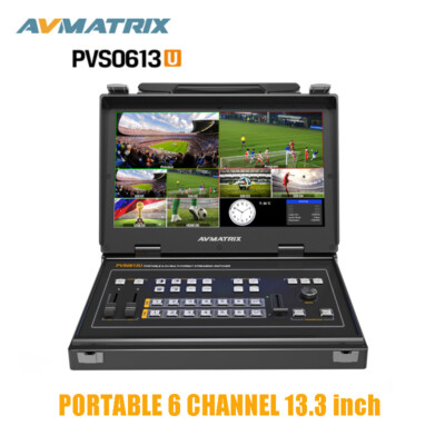 Avmatrix PVS0613U 6CH SDI/HDMI Multi-format Streaming Switcher 13.3'' IPS Display