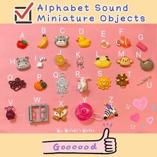 Set1 Beginning Alphabet Initial Letter Sound Phonics Montessori Mini Objects SLP