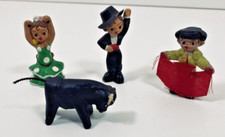 4 Anciennes Figurines Espagnoles Terre Cuite Old Spanish Terracotta Corrida