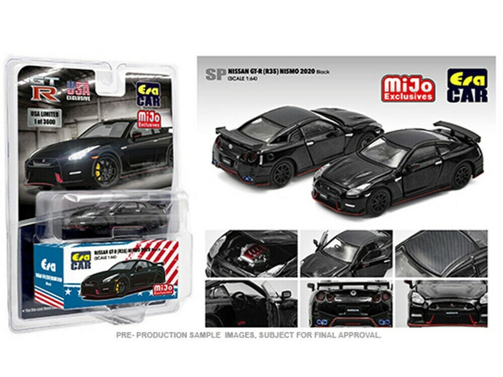ERA Car 日産 ニッサン GTR R35 NISMO 黒色 チェイス Era Car 1:64 2020 Nissan Skyline GT-R R35 Nismo Diecast