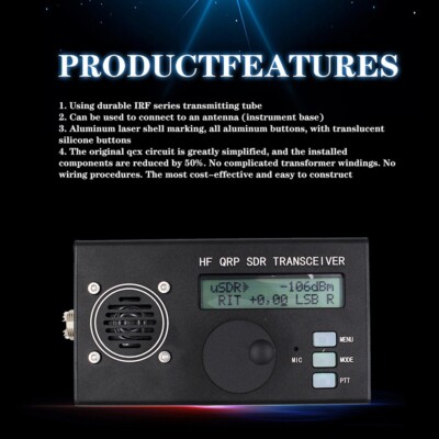 USDX USDR HF QRP Transceiver SSB/CW Transceiver 8-Band 5W DSP With Mic