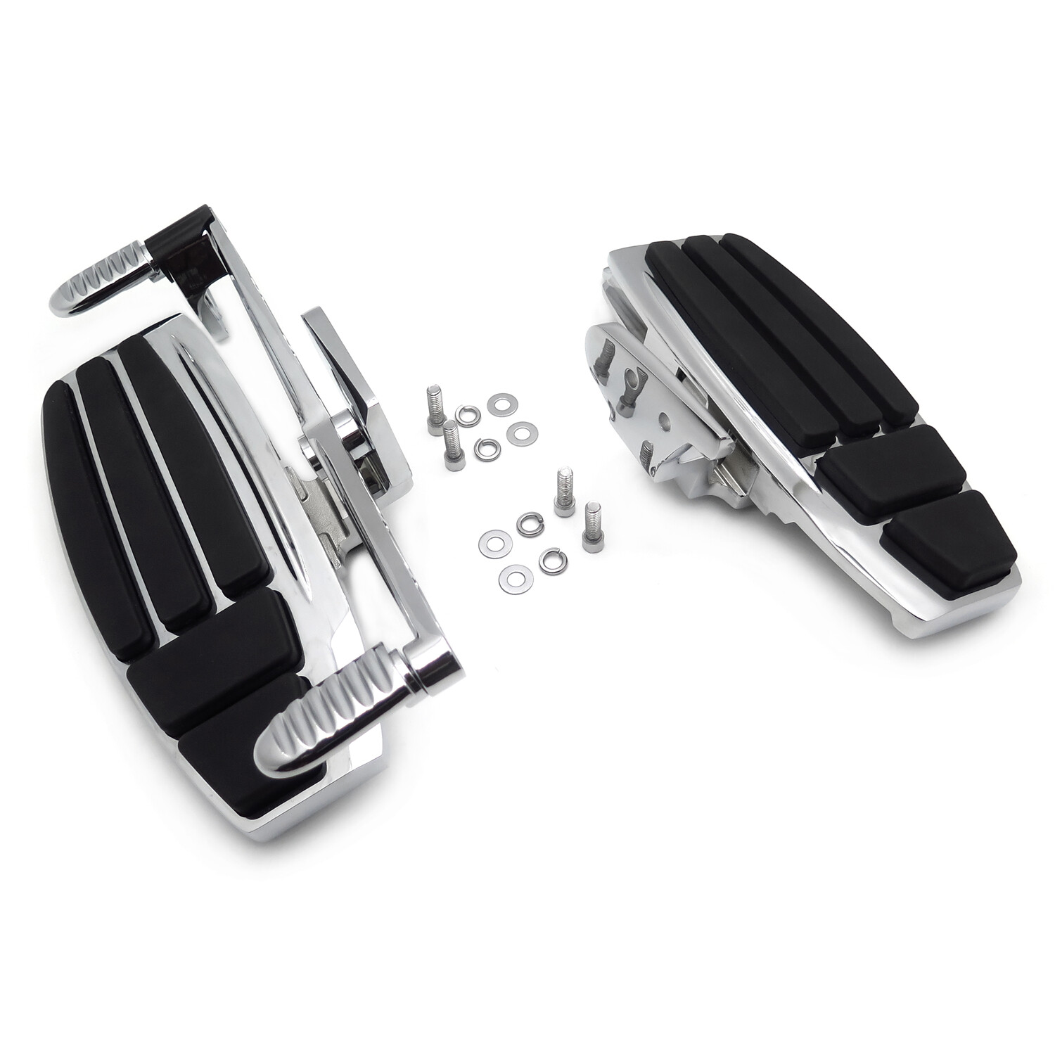 Aluminum & Rubber Driver Floorboard Kit For Honda Goldwing GL1800, F6B & Valkyrie