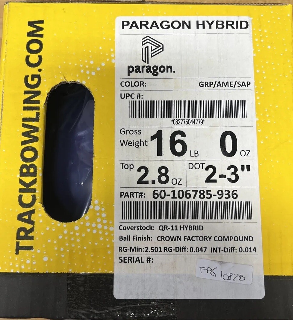 16lb Track Paragon Hybrid Bowling Ball NIB! eBay