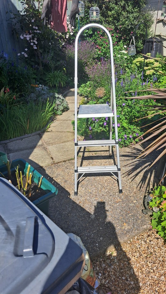 step ladder 3 step. Used. offers £10 for charity. cash only.buyer