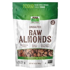 NOW FOODS Almonds Raw  Unsalted 16 oz