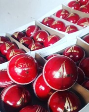 CRICKET BALL GENUINE LEATHER PREMIUM QUALITY PROFESSIONAL CRICKET BALL 156G RED